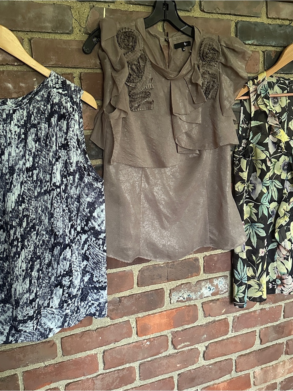 Lot of 3 tops dressy blouses size medium CABI CALVIN KLEIN RYE